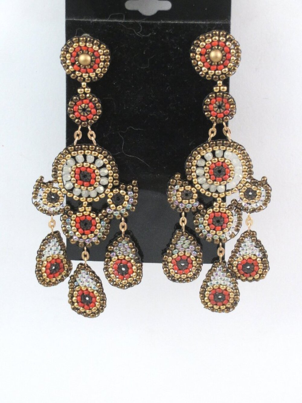 Handmade artisan earrings bronze